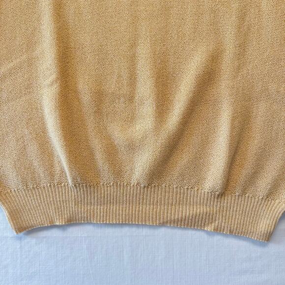Bobby Jones Baby Alpaca Pullover Sweater Men's Size L Creamy Yellow Made in Peru - Picture 4 of 11